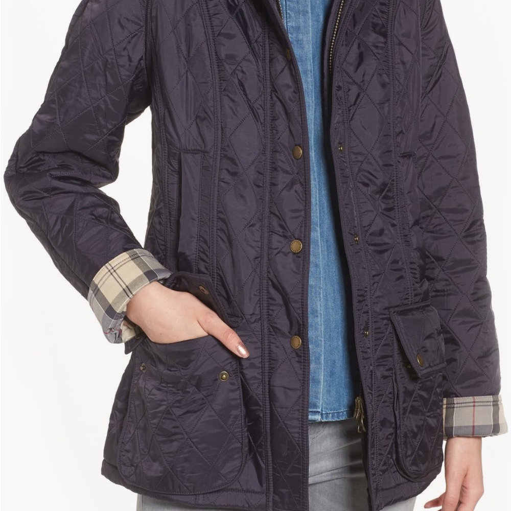 Preowned Barbour Beadnell Fleece Lined Quilted Jacket